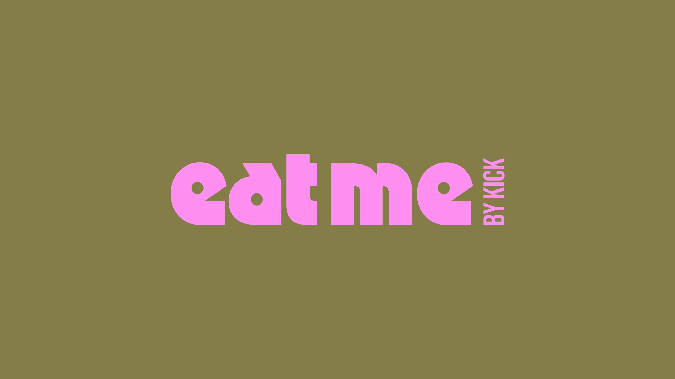 Логотип Eat Me by Kick с буквами «е» в виде смайлов