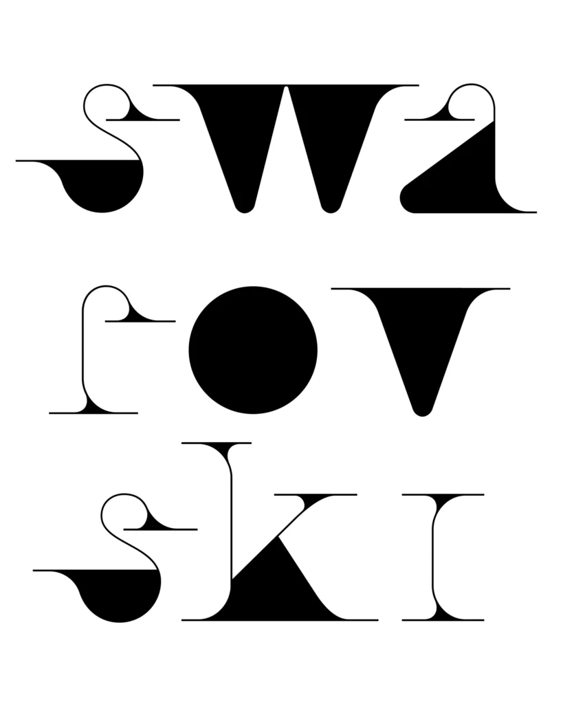 Swarovski — Дисплейная антиква в леттеринге